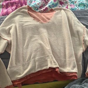 Cream Free people sweater